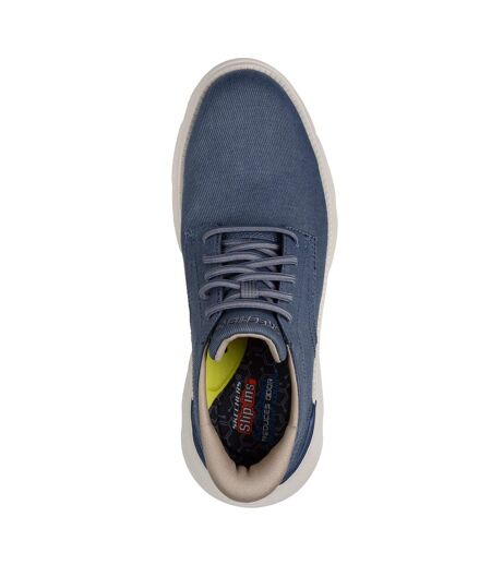 Mens garza clive slip-in trainers blue Skechers
