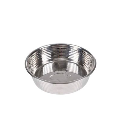 Gamelle pour Chien & Chat Antidérapant 17cm Argent