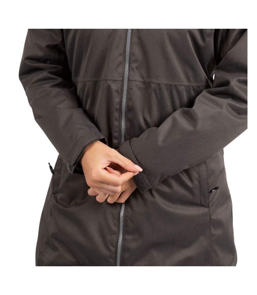 Womens/ladies wintry tp75 waterproof jacket dark grey marl Trespass-4