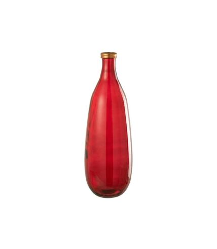 Paris Prix - Vase Déco En Verre mandie 75cm Rouge