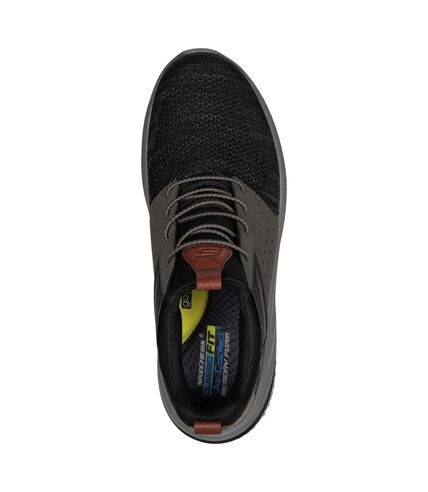 Skechers Mens Delson 3.0 Cicada Sneakers (Black/Gray) - UTFS10419
