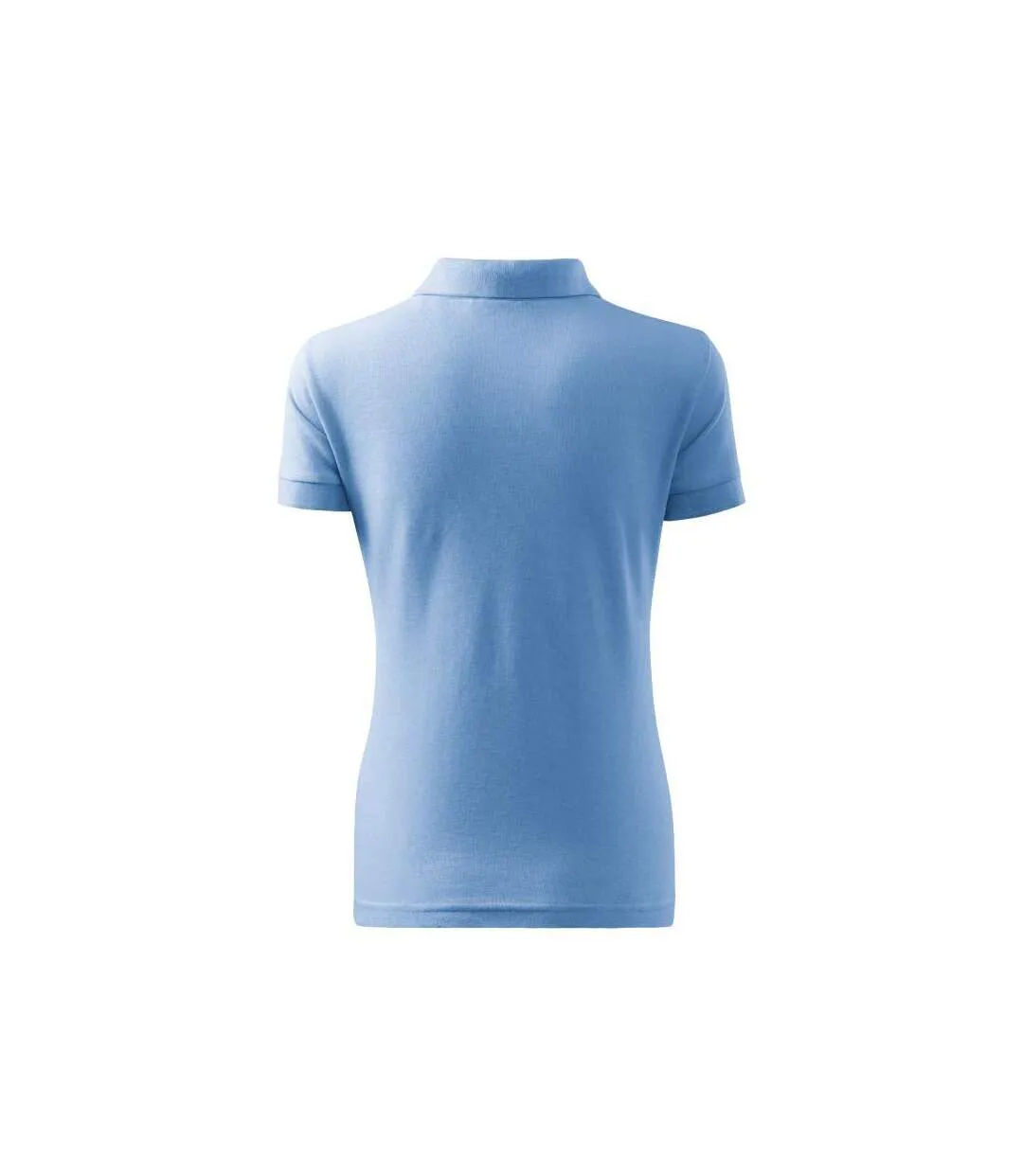 Womens/ladies Cotton Polo Shirt Light Blue Malfini-2