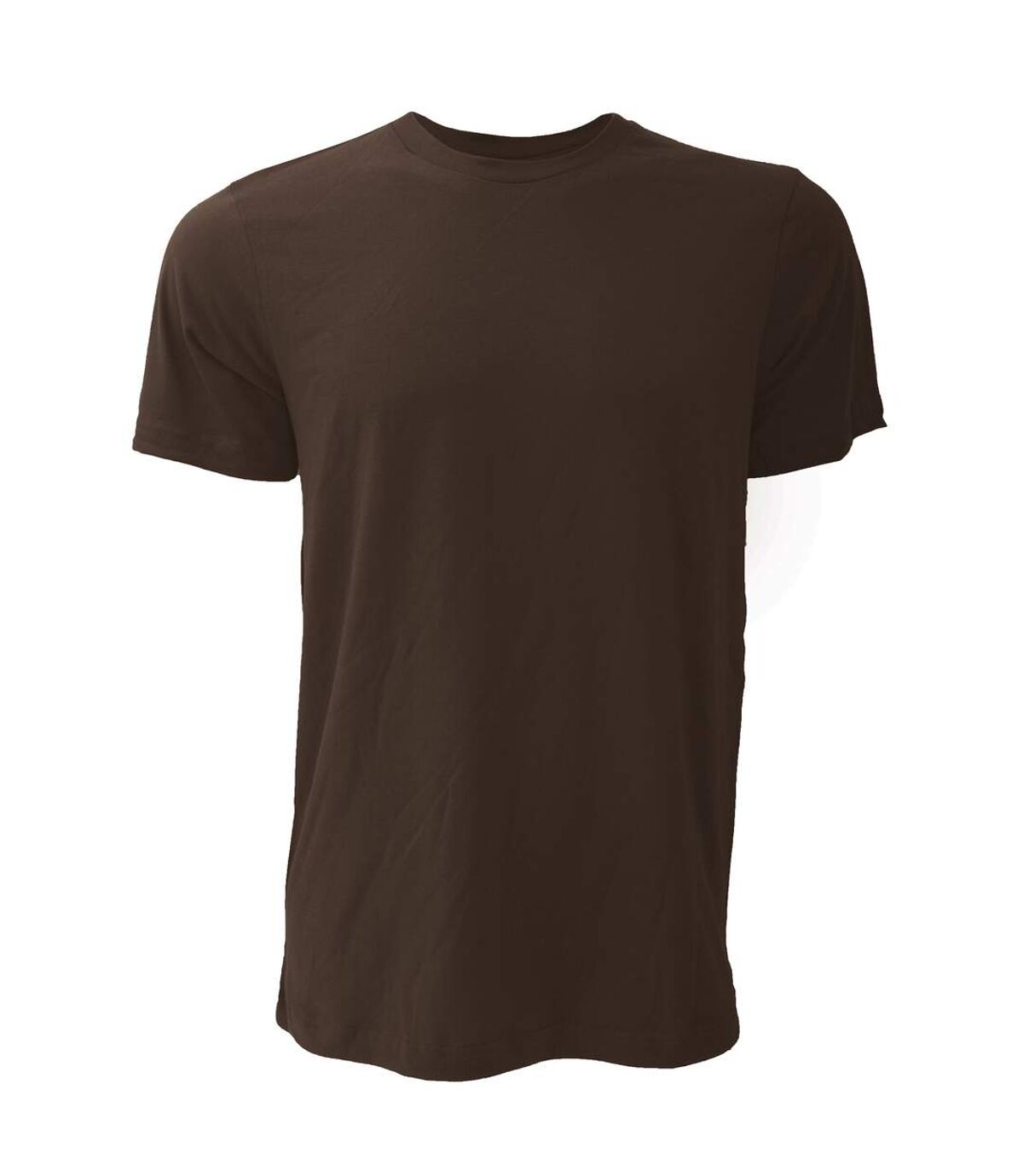 Canvas Unisex Jersey Crew Neck Short Sleeve T-Shirt (Brown) - UTBC163