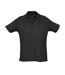 SOLS Mens Summer II Pique Short Sleeve Polo Shirt (Black) - UTPC318-2