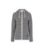 Womens/ladies fisher stripe macaroni eco friendly full zip hoodie ecru Weird Fish-1