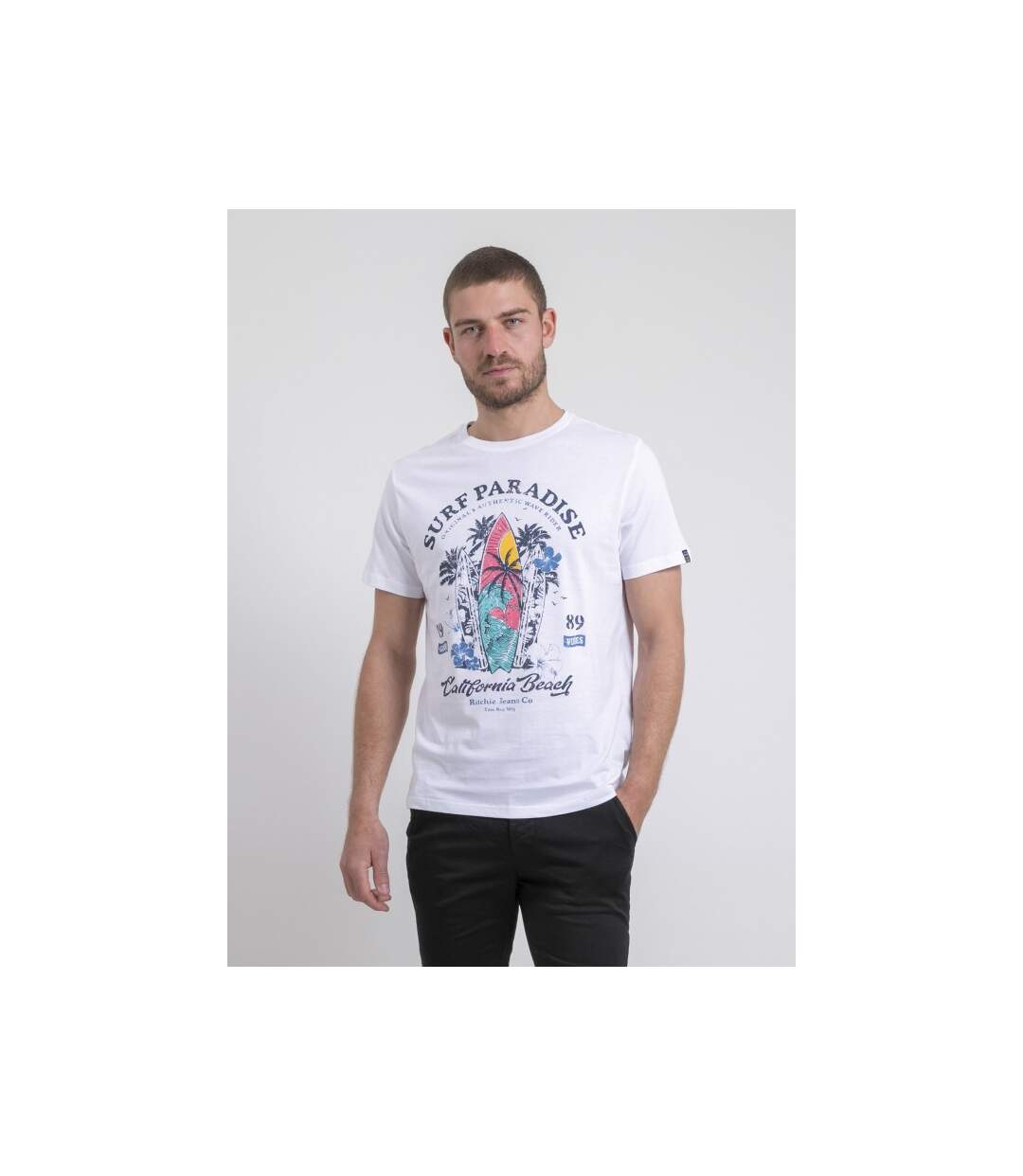 T-shirt col rond pur coton NOUKIWI