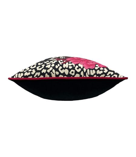 Serpentine animal print cushion cover one size pink/charcoal Furn