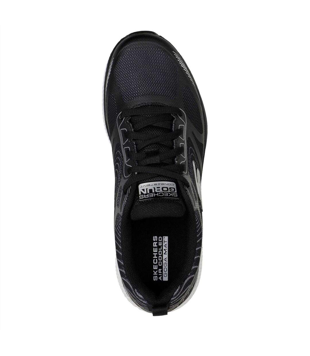 Baskets Gorun Consistent Femme Noir Argenté Skechers-3