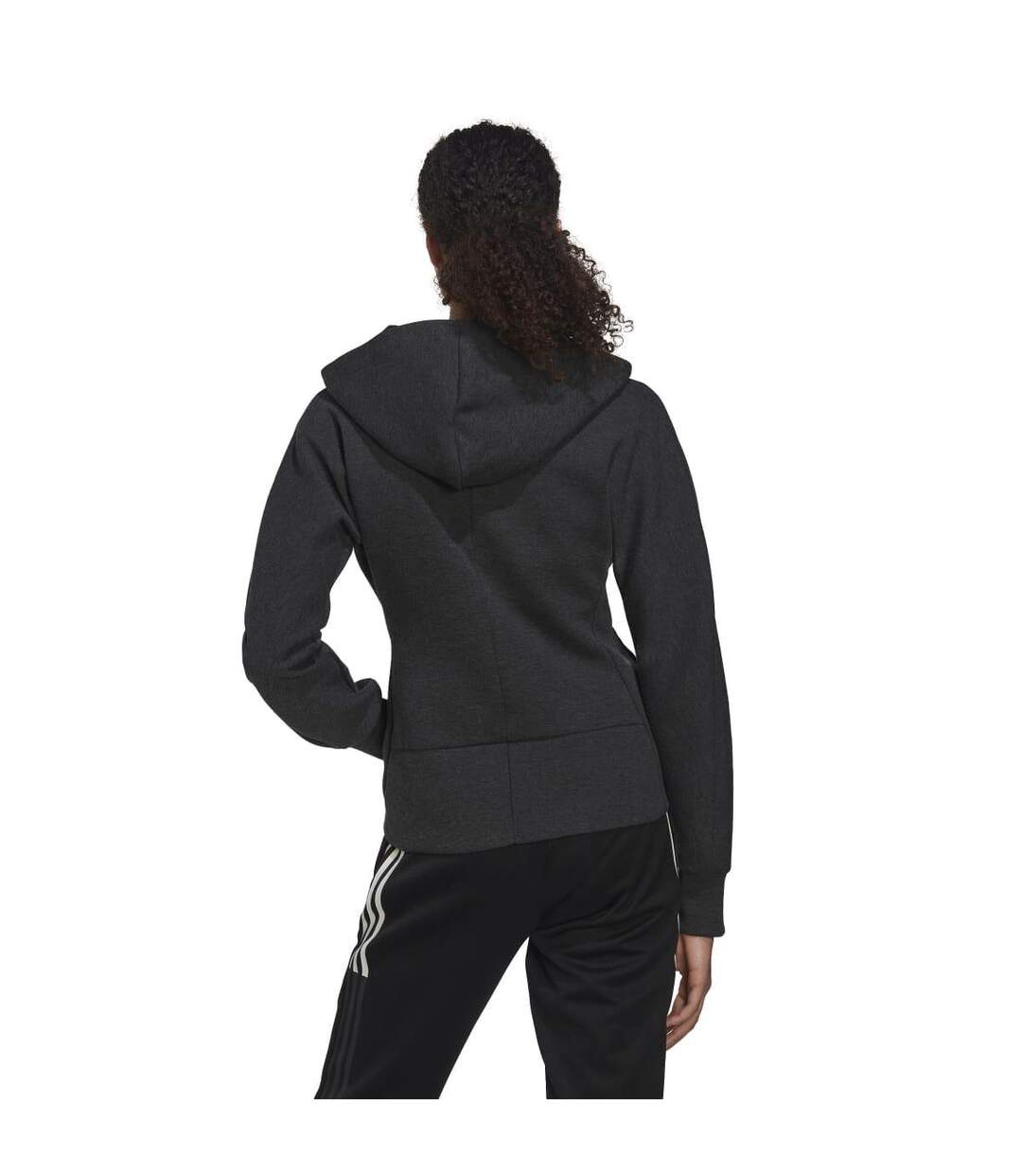 Veste à capuche mission victory femme noir chiné Adidas-2