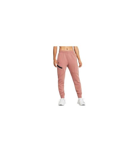 Womens/ladies Unstoppable Fleece Athletic Joggers Pink Under Armour