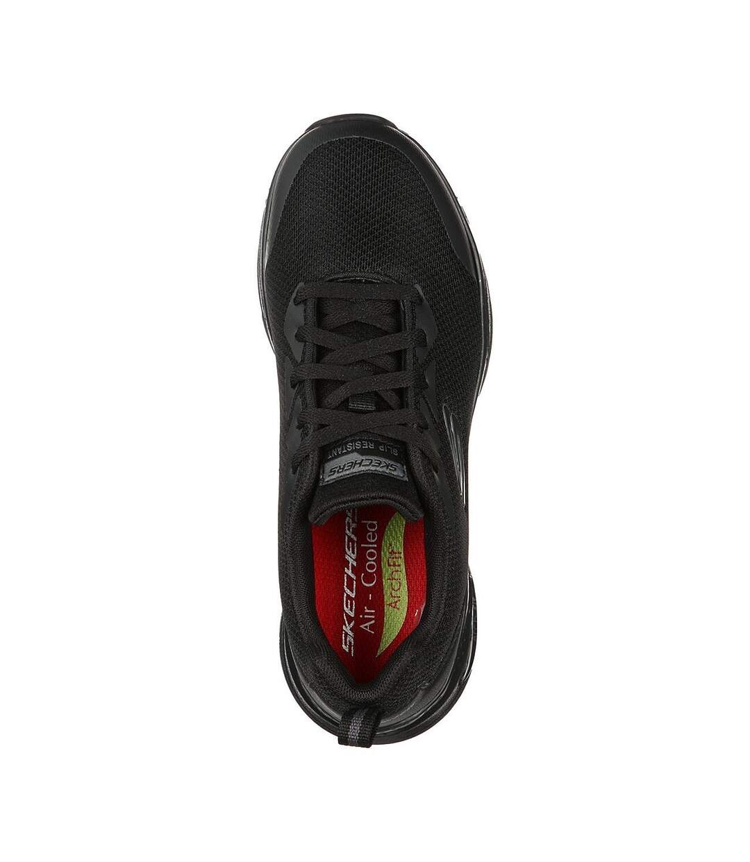 Womens/ladies Arch Fit Safety Shoes Black Skechers-4