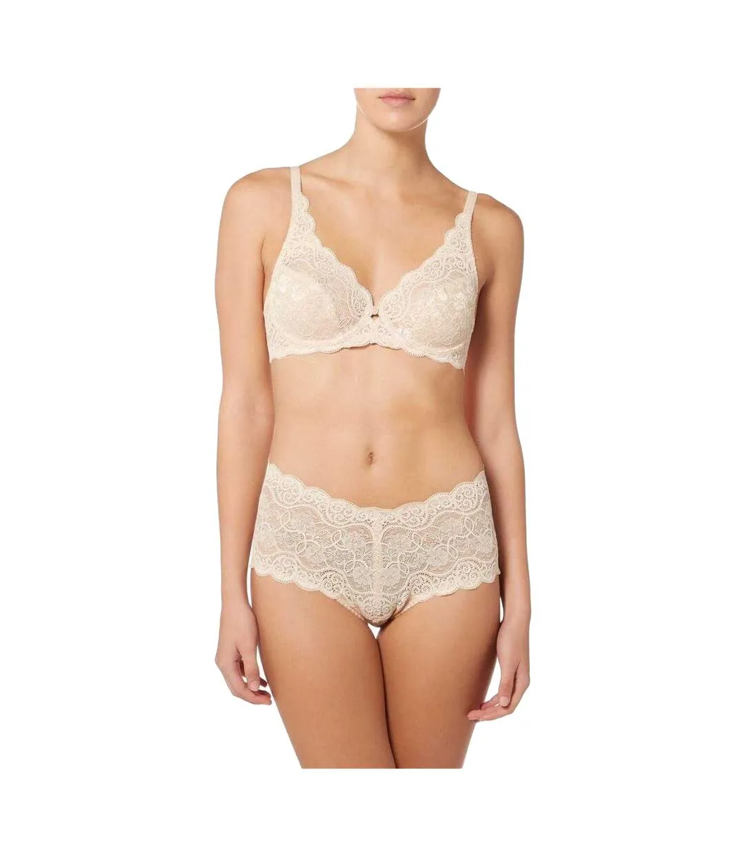 Culotte Couvrante Motif/style Floral Femme Blanc Cassé Triumph-4