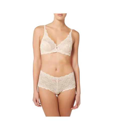 Culotte Couvrante Motif/style Floral Femme Blanc Cassé Triumph