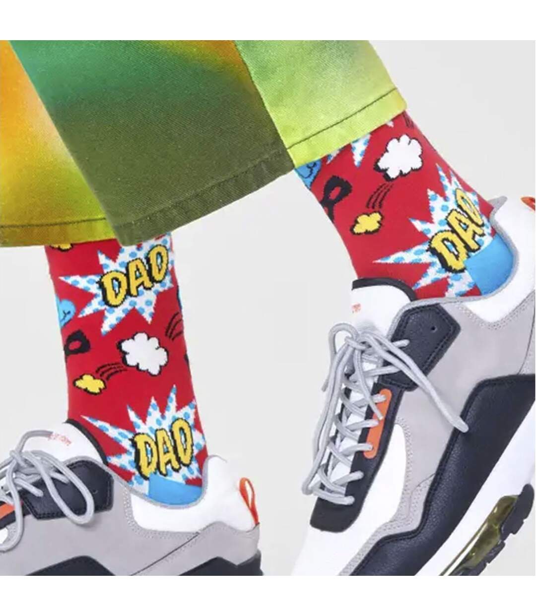 Comic Pattern Cotton Blend Dad Socks for Men & Women-4