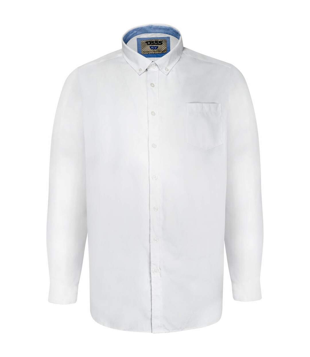 Mens d555 richard oxford kingsize long-sleeved shirt white Duke