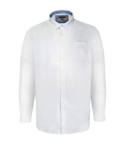 D555 mens richard oxford kingsize long-sleeved shirt white Duke