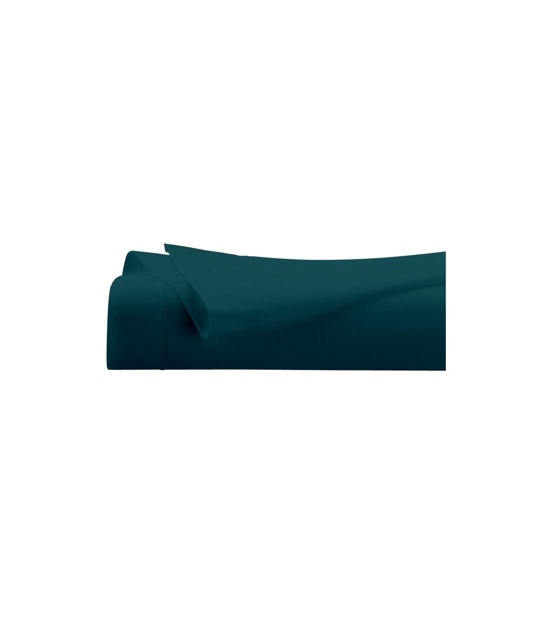 Drap Plat 2 Personnes Percale 240x290cm Bleu Egéen-2