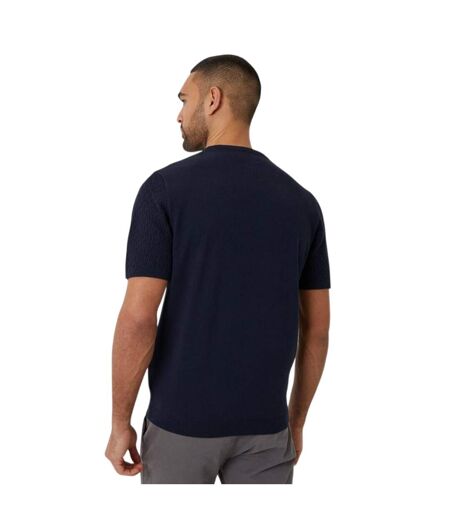 T-shirt Motif/style Texturé Homme Bleu Marine Threadbare