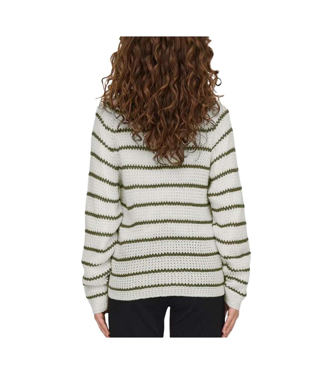 Pull blanc/vert femme jdy ellen - l-2