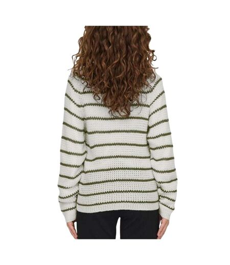 Pull blanc/vert femme jdy ellen - l