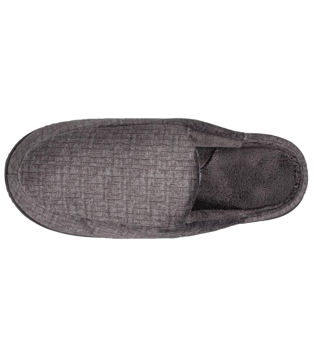 Isotoner Chaussons Mules homme imprimé à carreaux