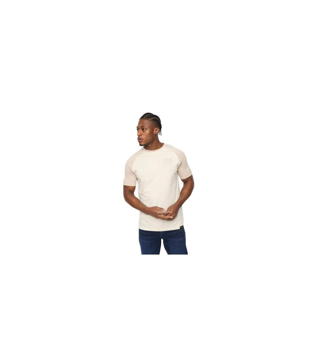 T-shirt Bretsby Homme Beige Crosshatch-1