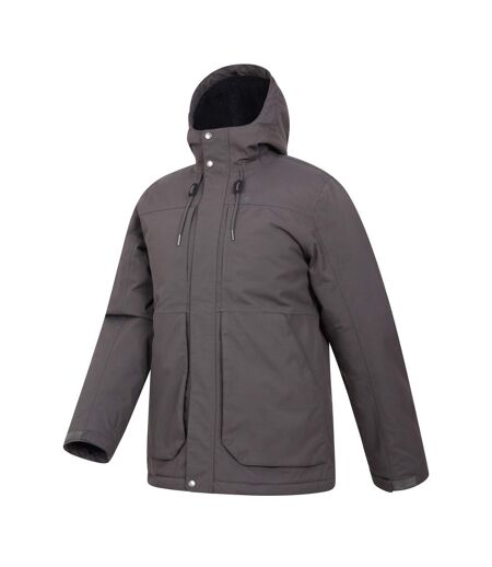 Mens coastline borg waterproof jacket dark grey Mountain Warehouse