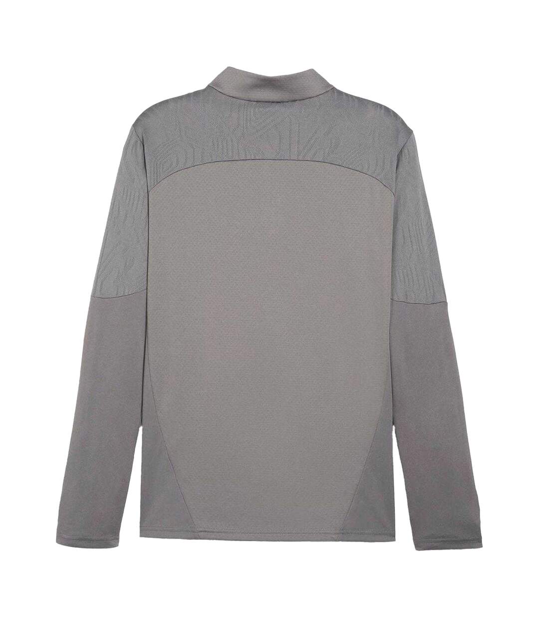 Mens Teamfinal Quarter Zip Training Track Top Grey Puma-3