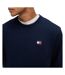 Sweat marine homme tommy hilfiger badge crewss-2