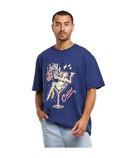 T-shirt Surdimensionné Lady Luck Pour Hommes Bleu Foncé Mister Tee