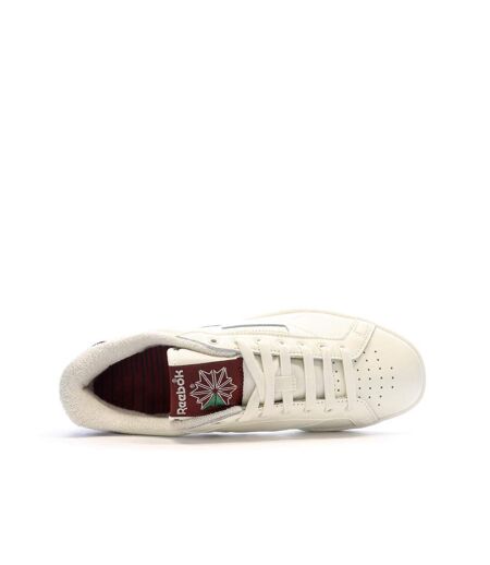 Baskets blanches/bordeaux homme reebok club grounds