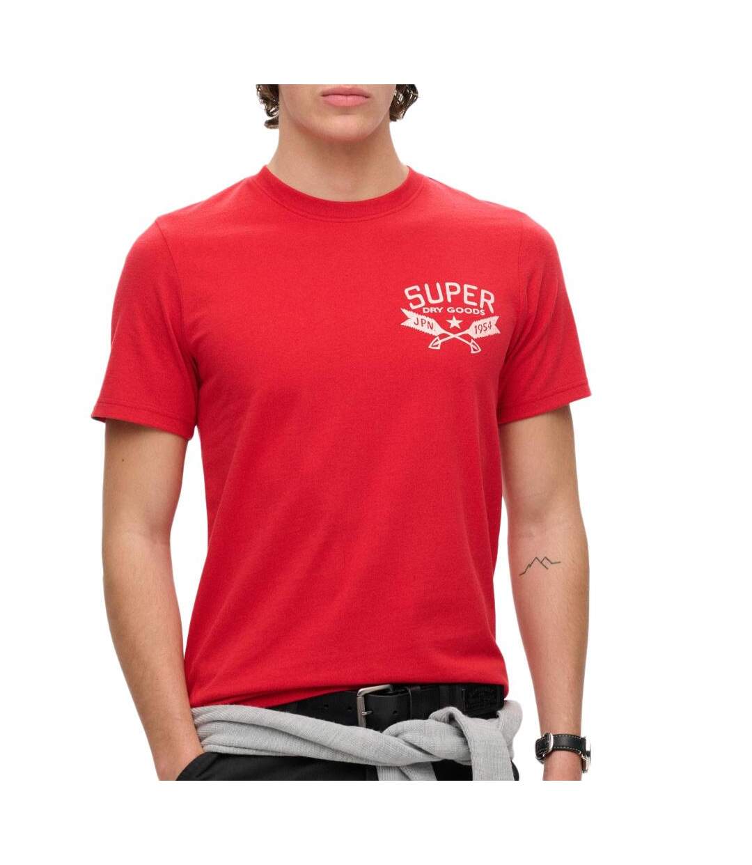 T-shirt rouge homme superdry outdoor-1
