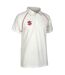 Gray-Nicolls Mens Matrix Short Sleeve Cricket Shirt (Ivory/ Red)