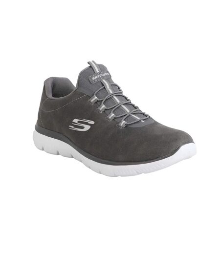 Womens/ladies summits itz bazik trainers charcoal Skechers