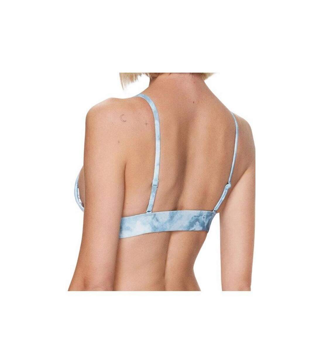 Haut De Maillot De Bain Motif/style Tie-dye Femme Bleu Calvin Klein-3
