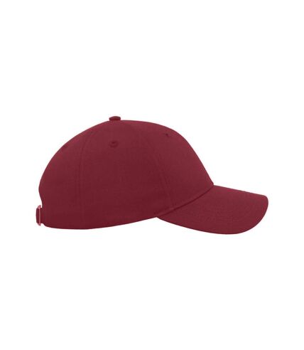 Unisex adult curved twill baseball cap burgundy Atlantis