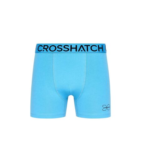 Pack of 3  Mens grimsby boxer shorts  blue/grey/black Crosshatch