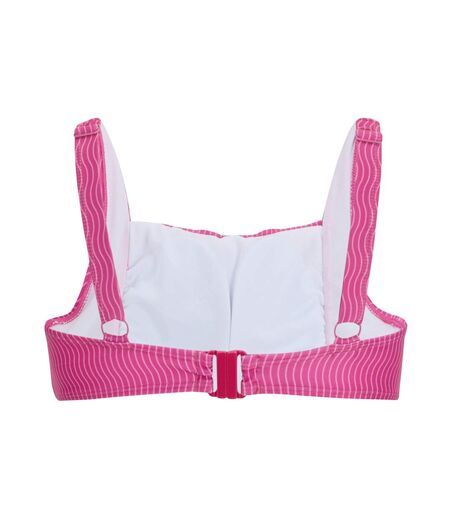 Haut De Maillot De Bain Motif/style Ondulé Loria Femme Rose Regatta