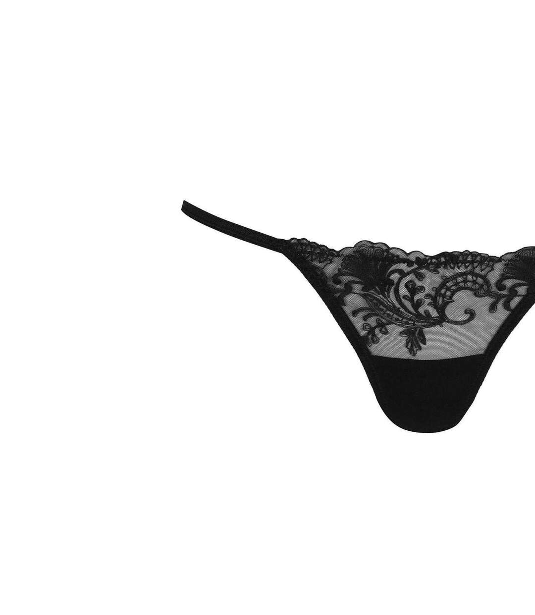 Womens/ladies Marseille Thong Black Bluebella-3