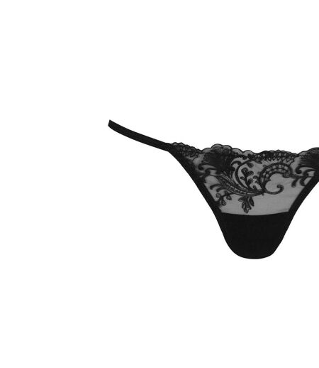 Womens/ladies Marseille Thong Black Bluebella