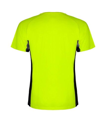 T-shirt shanghai homme vert fluorescent/plomb foncé Roly