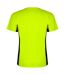 T-shirt shanghai homme vert fluo / noir uni Roly