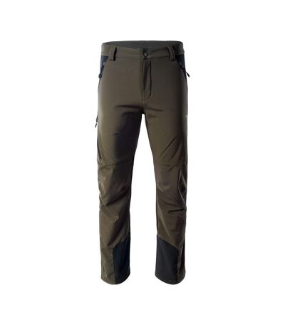 Hi-Tec Mens Astoni Softshell Hiking Trousers (Olive Green/Black)