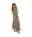 Robe Mi-longue Manches Longues Femme Marron AX Paris-3