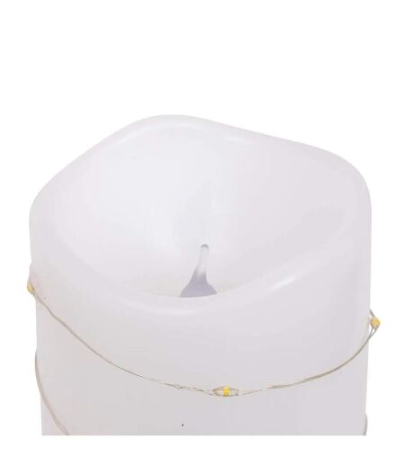 Lot de 3 Bougies LED Copper 14cm Blanc Chaud