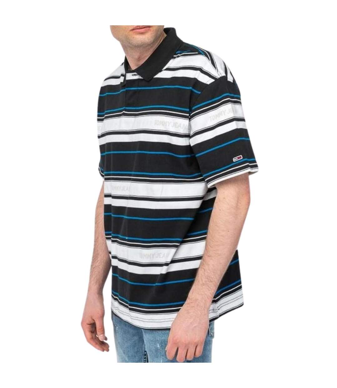 T-shirt Motif/style Rayures Multiples Homme Noir Tommy Jeans-3