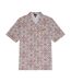 Mens Melos Geometric Short-sleeved Shirt Brown Beige Ellesse-2