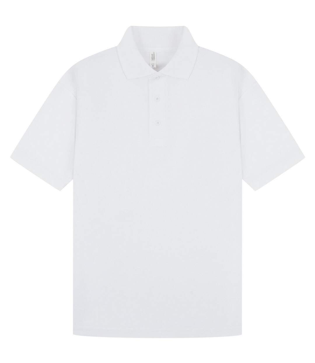 Classic Mens Pique Polo White Casual-2