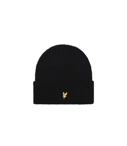 Mens waffle beanie jet black Lyle & Scott