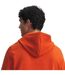 Mens Drawstring Full Zip Hoodie Orange Under Armour-4